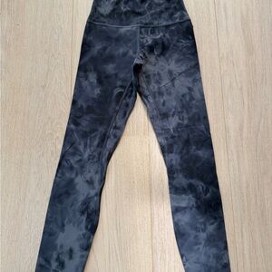 lululemon athletica Black Tie-Dye Leggings